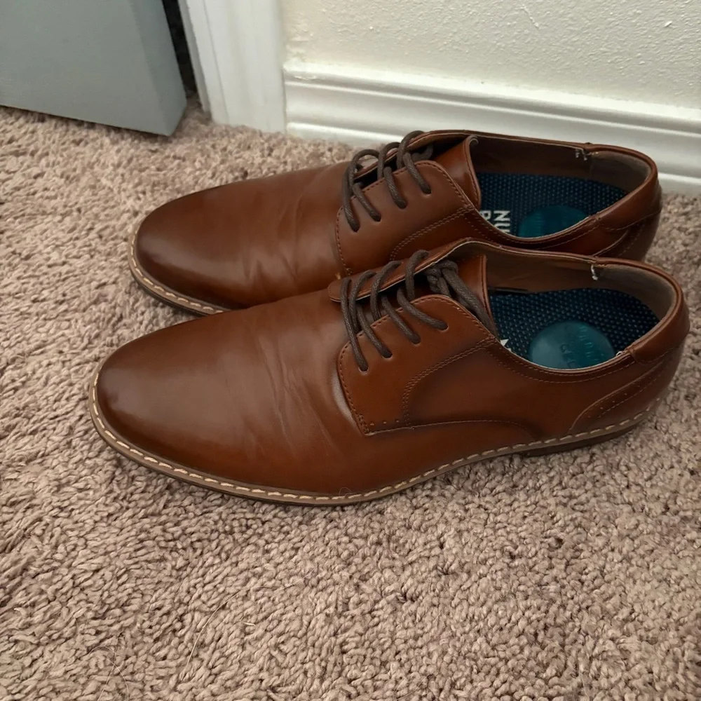 Nunn Bush® Westfield Men's Leather Oxford Dress Shoes in Brown Cognac Size 8